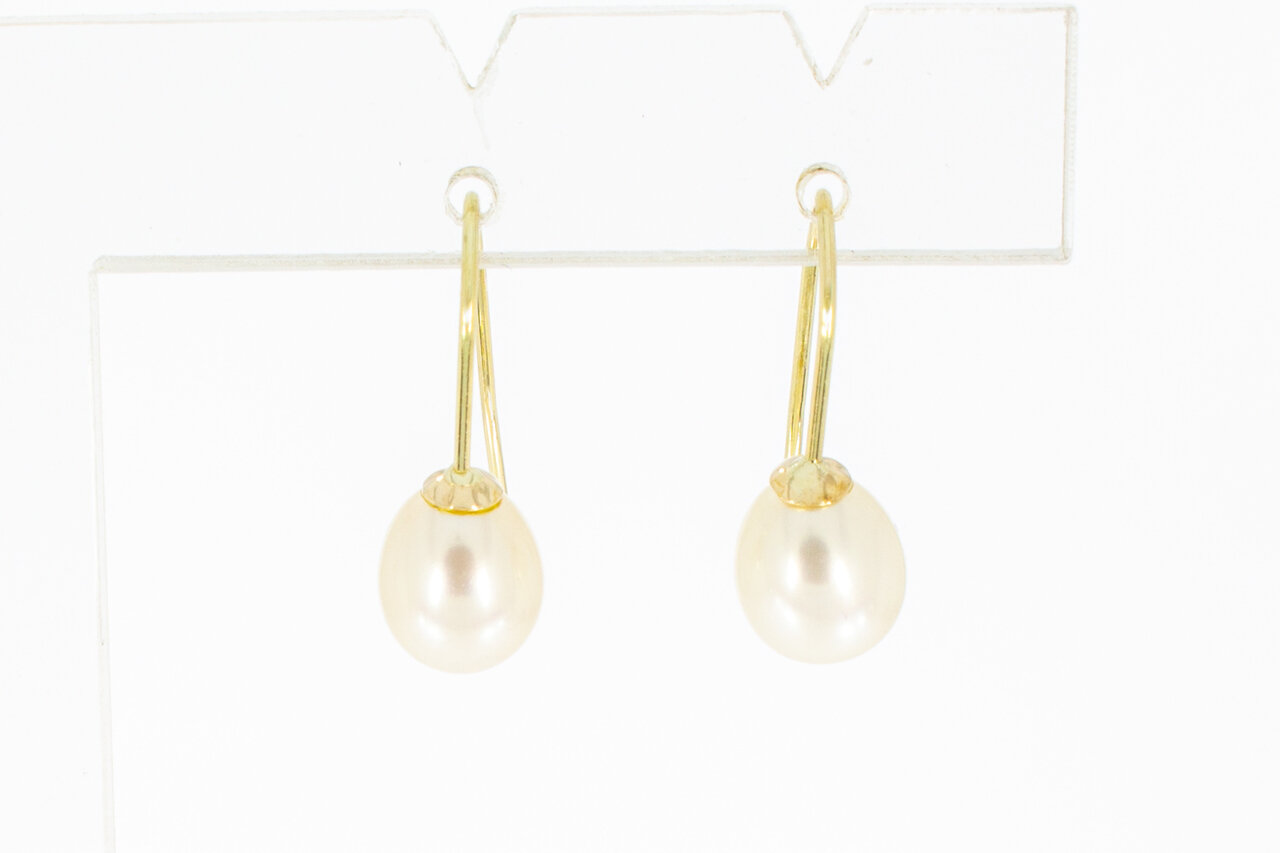 14 Karaat Parel oorhangers dames - 1,9