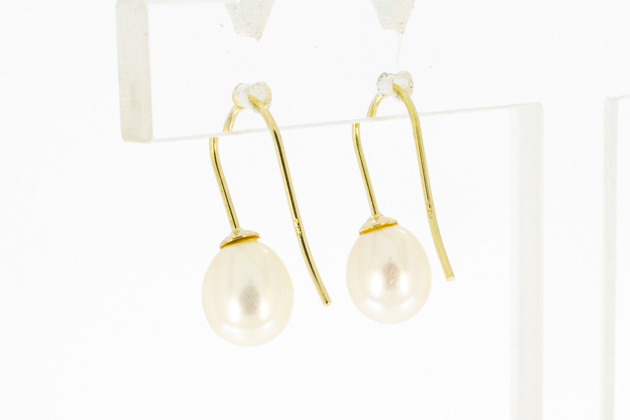 14 Karaat Parel oorhangers dames - 1,9