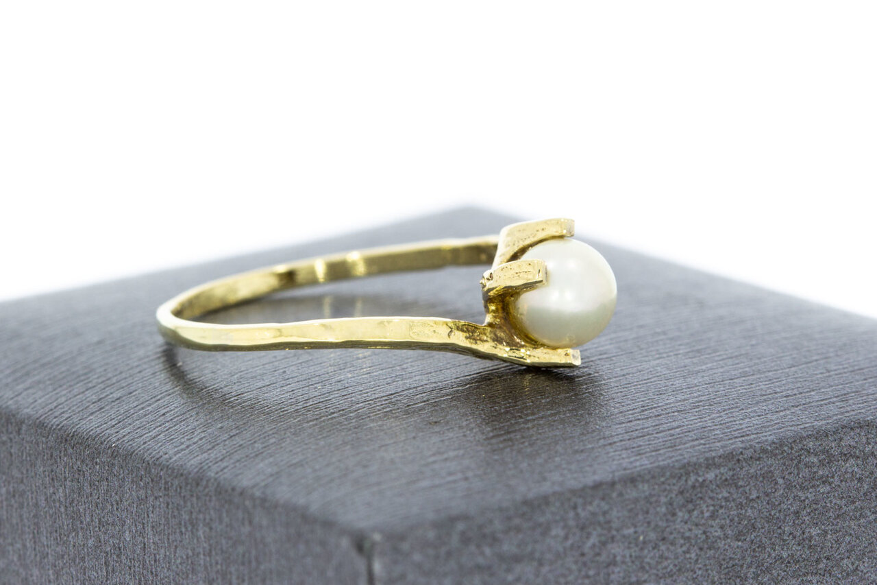 14 Karaat geelgouden Parel ring dames- 18,3 mm
