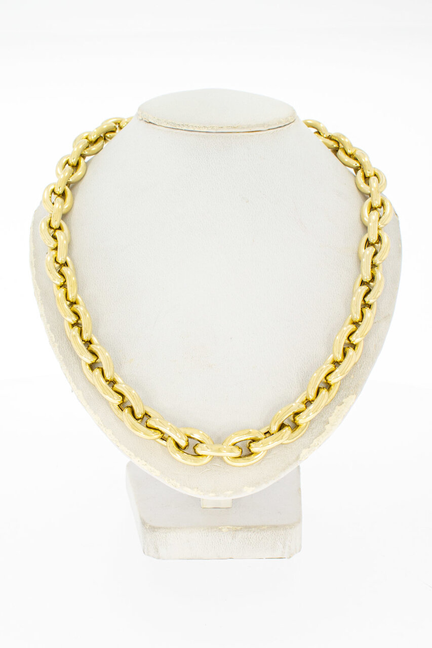18 Karaat geelgouden Anker Collier - 43,1 cm