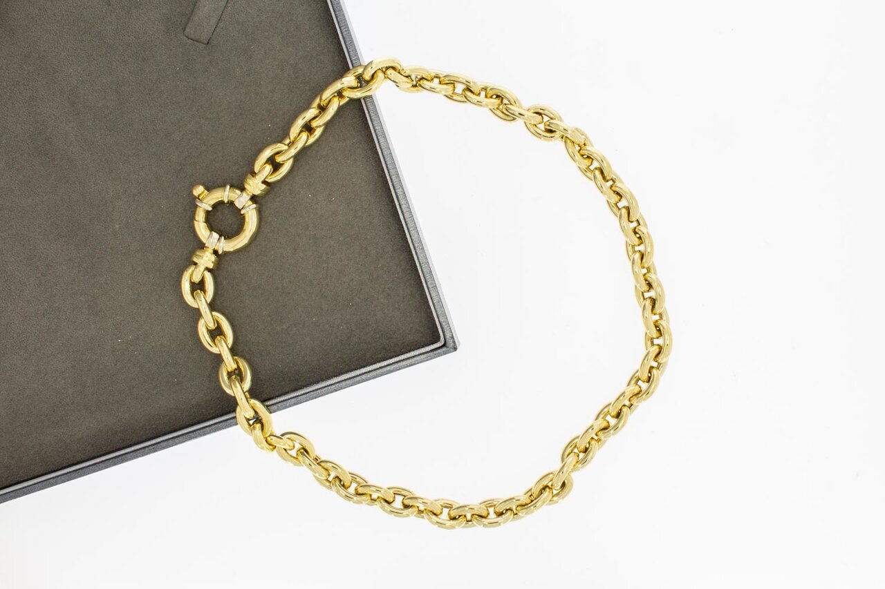 18 Karaat geelgouden Anker Collier - 43,1 cm