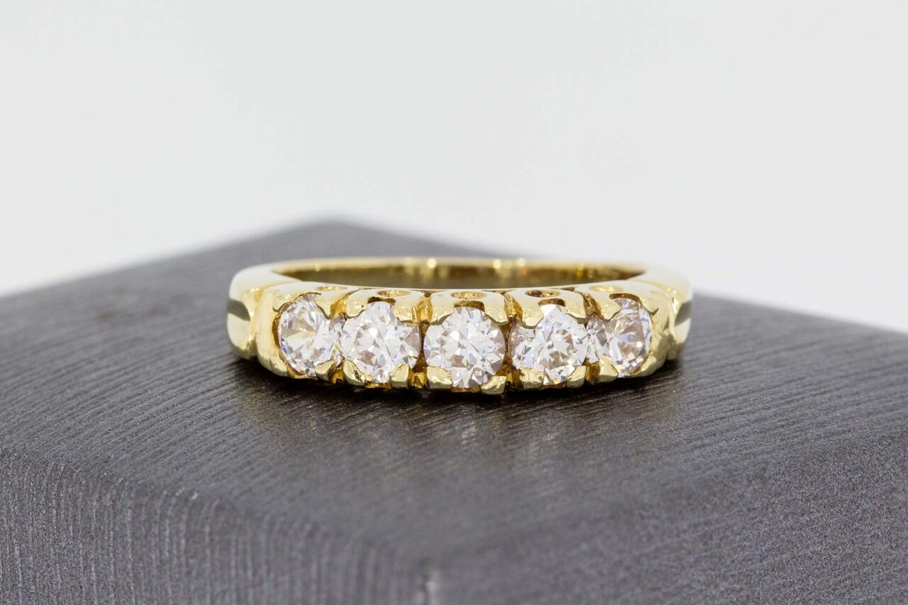 14 karaat gouden damesring - 17,8 mm