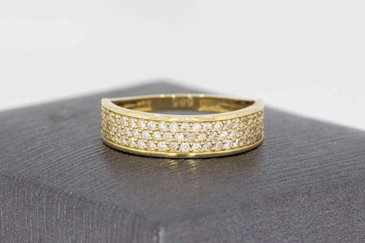 14 karaat gouden dames ring - 16,4 mm
