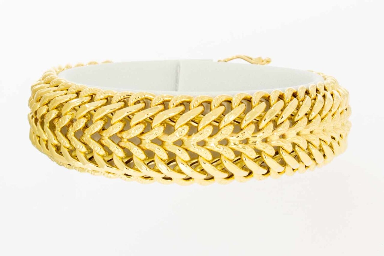 18 karaat goud dames armband - 16,4 cm