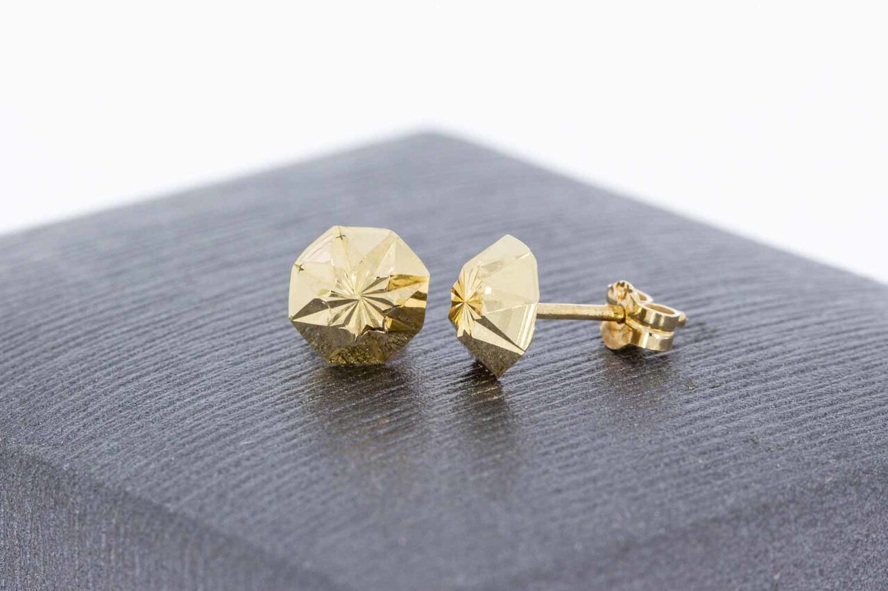14 karaat gouden oorknopjes - 0,6 cm