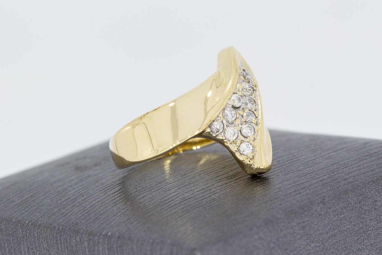 14 Karaat Zirkonia dames ring - 17,1 mm