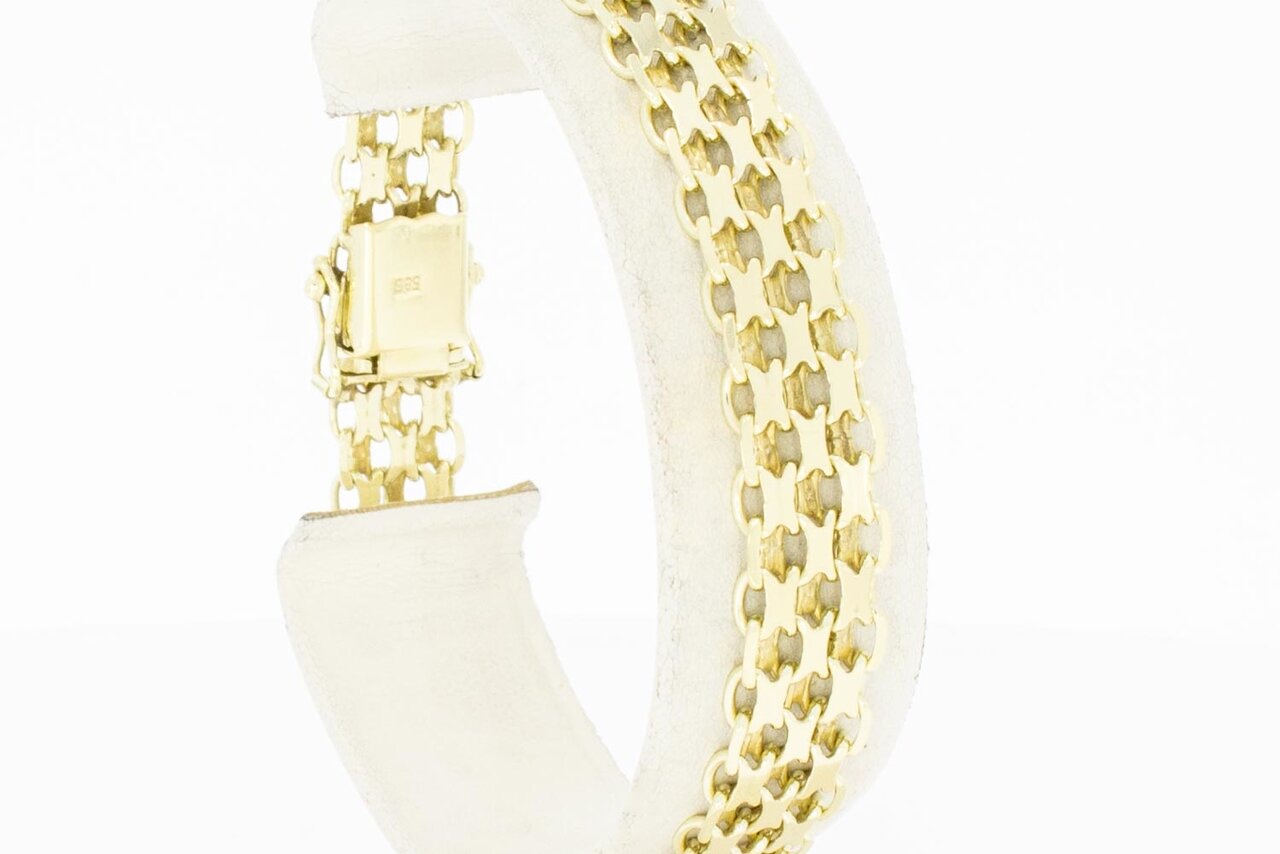 14 karaat gouden damesarmband - 19 cm