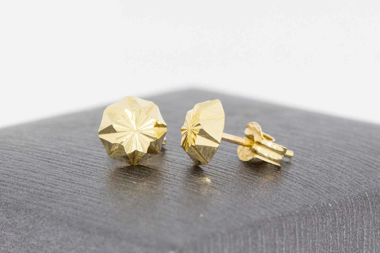 14 Karaat gouden bol oorknopjes - 0,6 cm