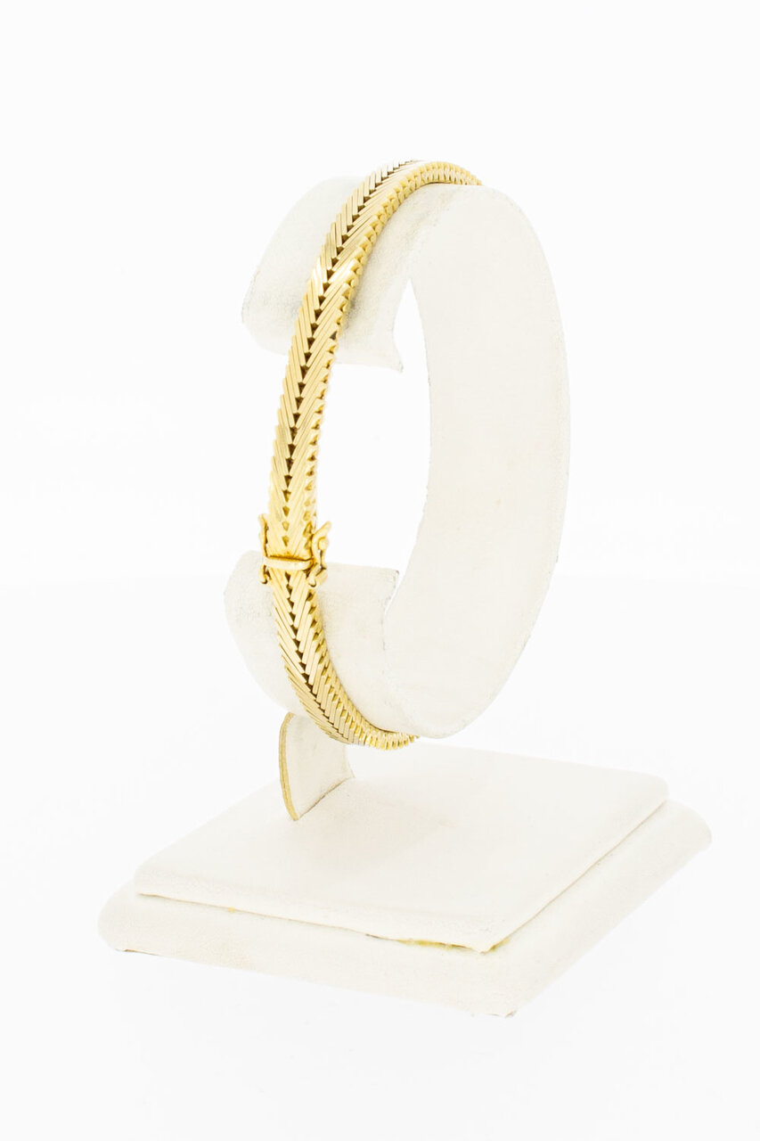 14 Karaat gouden dames armband - 19 cm