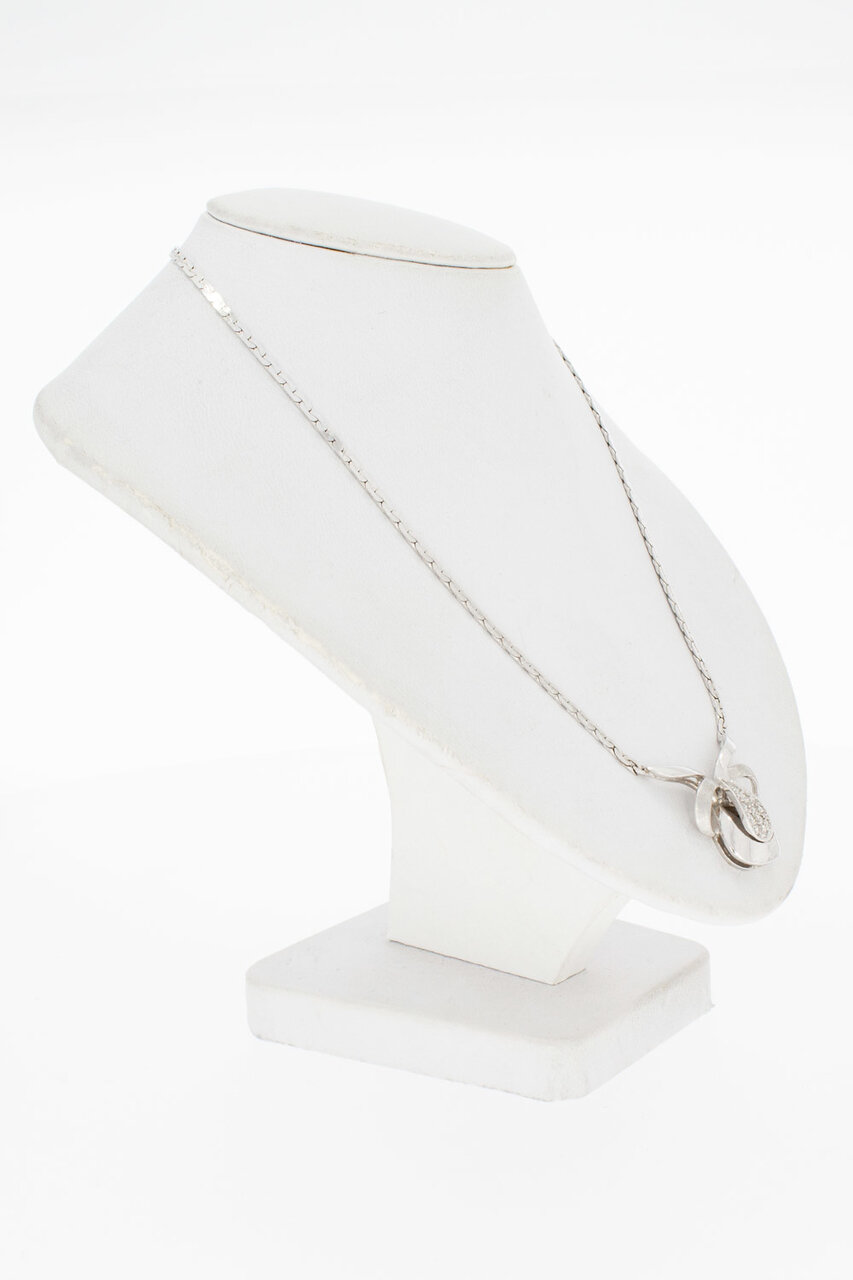 14 Karaat dames Collier met Diamant - 43 cm