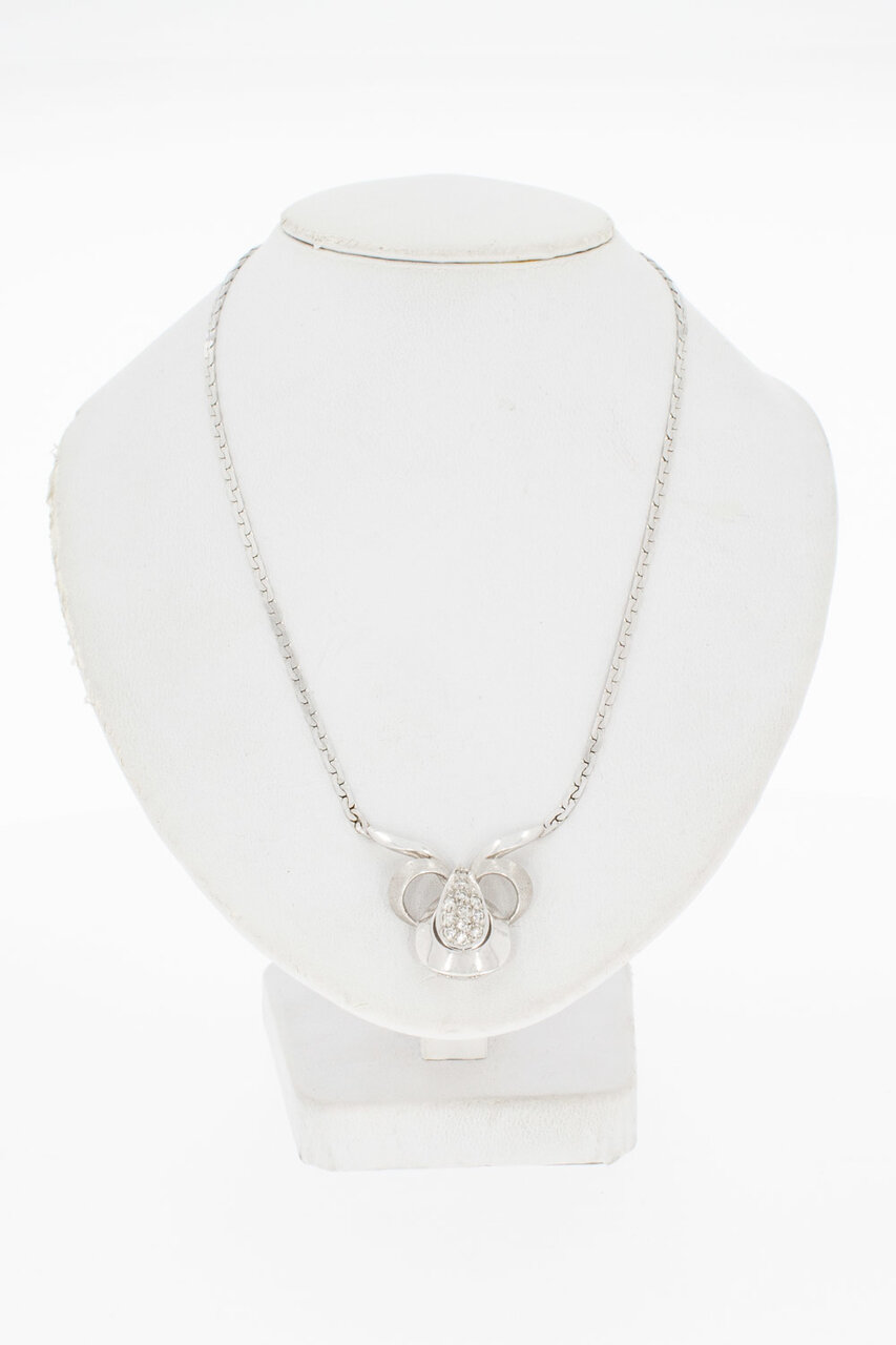 14 Karaat dames Collier met Diamant - 43 cm