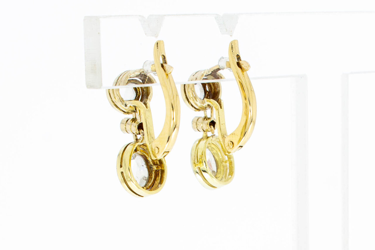 14 Karaat gouden diamant Oorhangers dames
