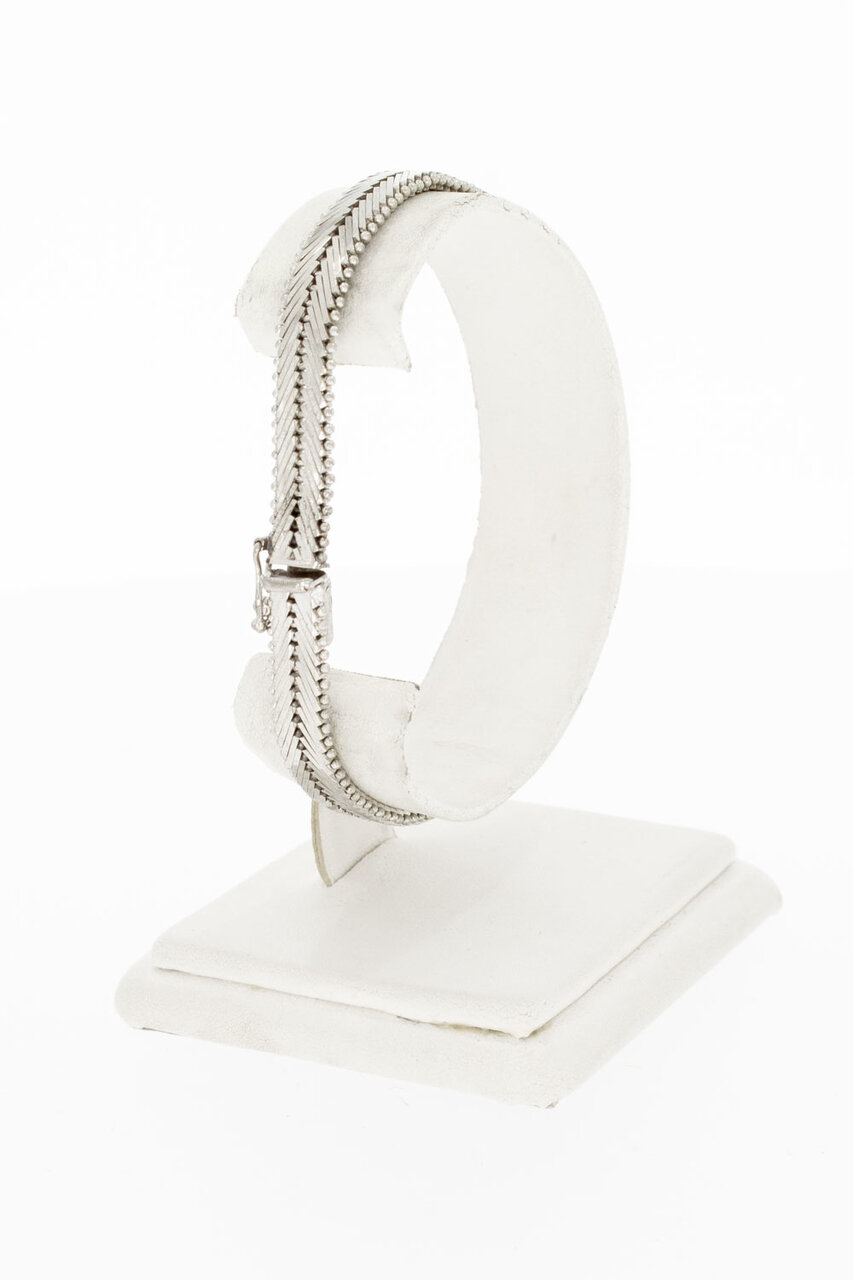18 Karaat witgouden dames armband - 19,3 cm