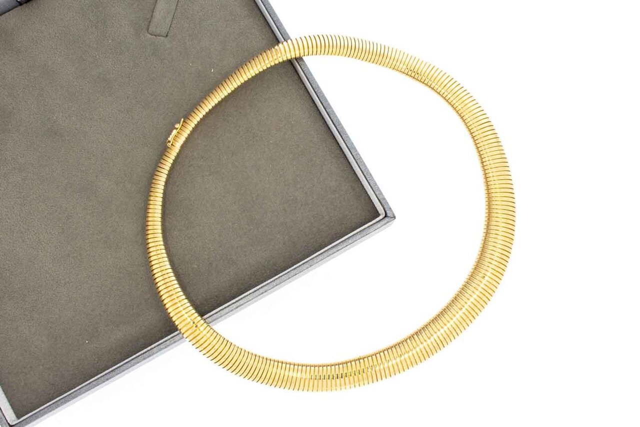 Vintage 18 Karaat dames Collier - 43 cm