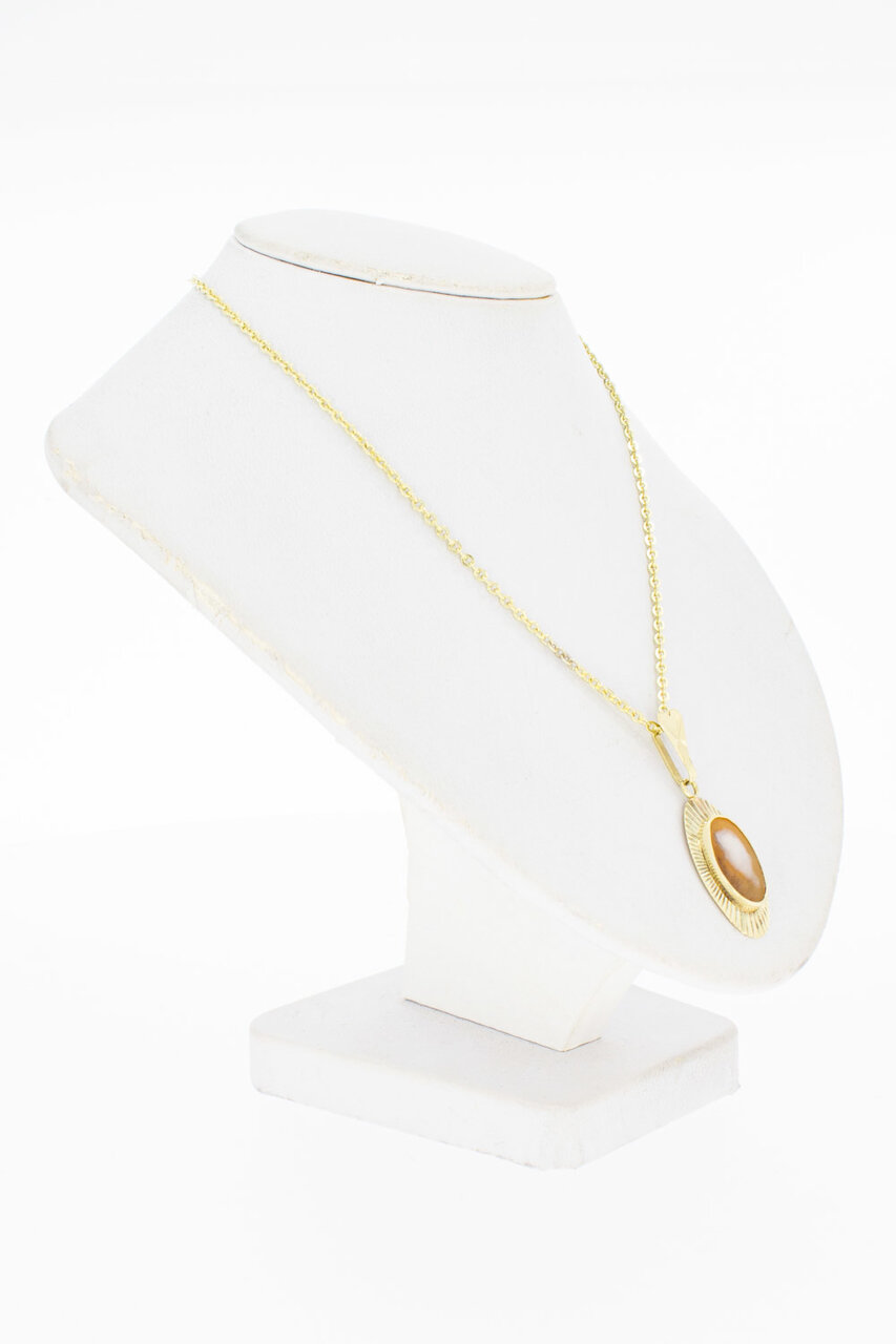 14 Karaat goud vintage Camee hanger