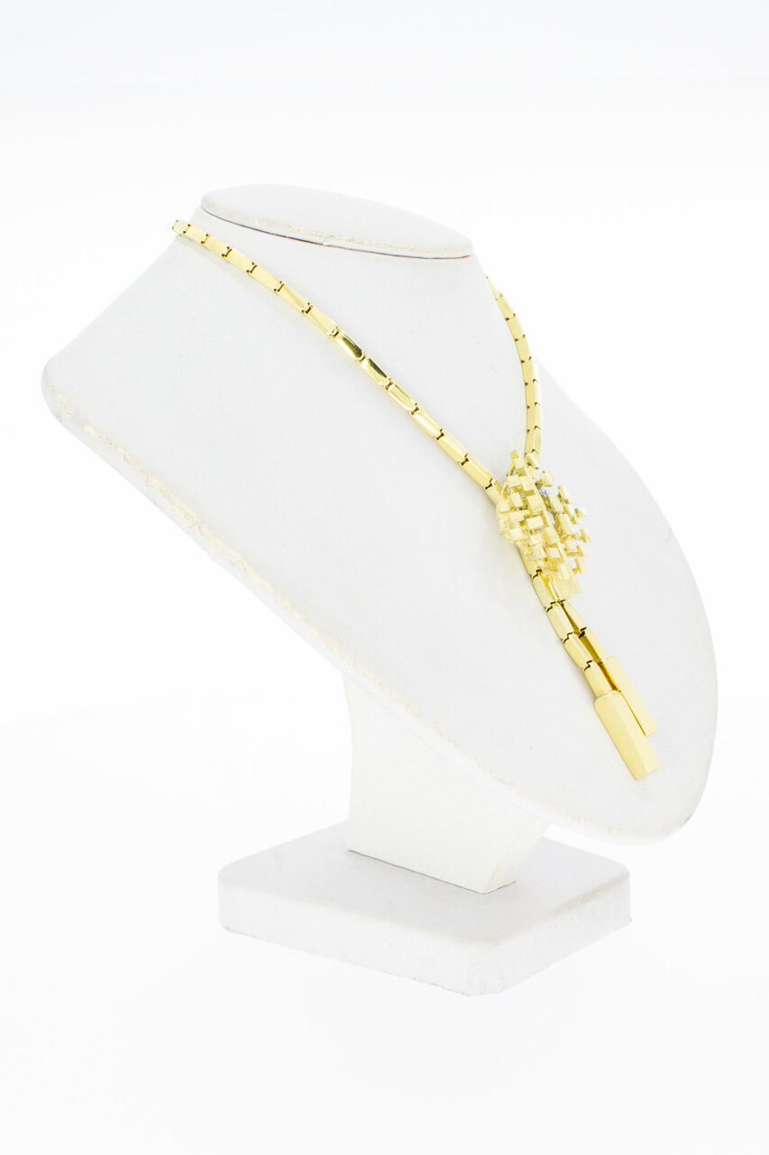 14 Karaat Staafjes dames Collier - 43,5 cm