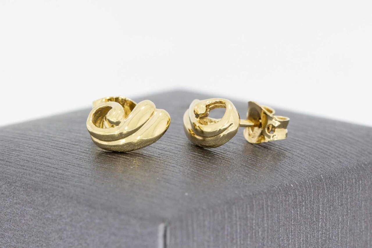 14 Karaat gouden oorstekers dames - 1 cm