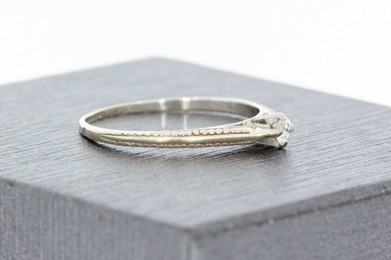 18 Karaat gouden dames diamantring - 16 mm