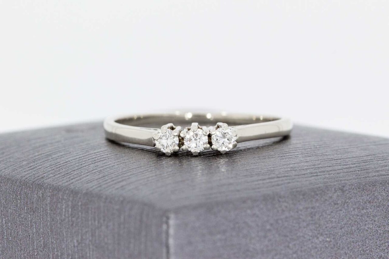 14 Karaat dames diamantring - 17,2 mm