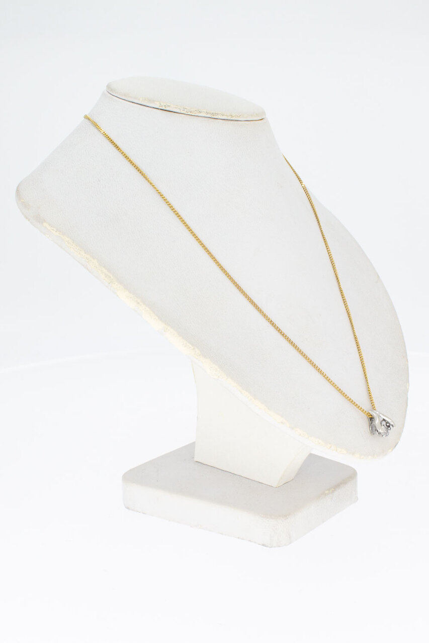18 Karaat witgouden hanger dames