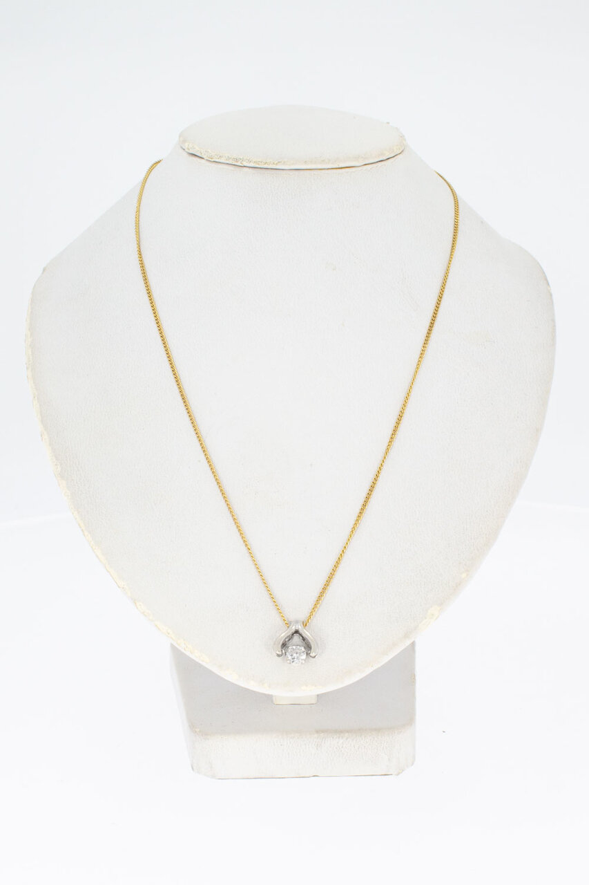 18 Karaat witgouden hanger dames