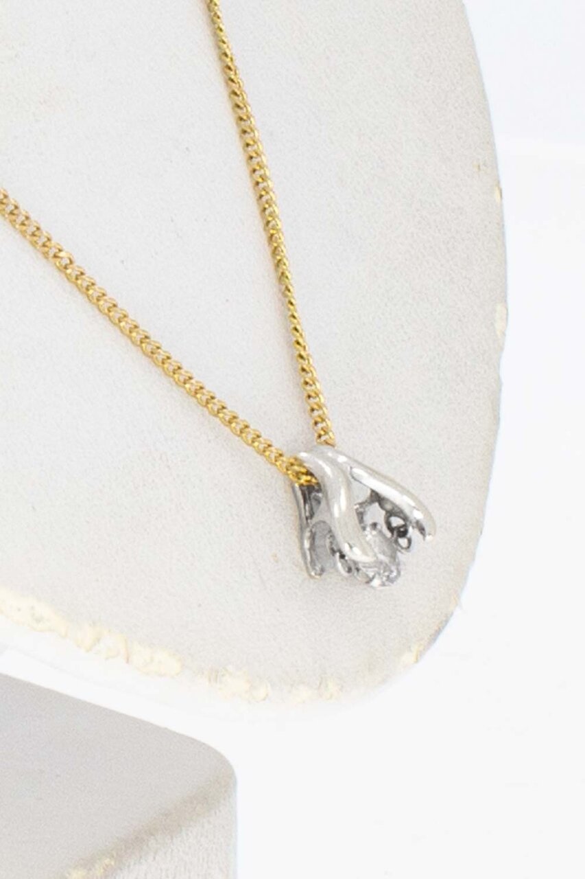 18 Karaat witgouden hanger dames