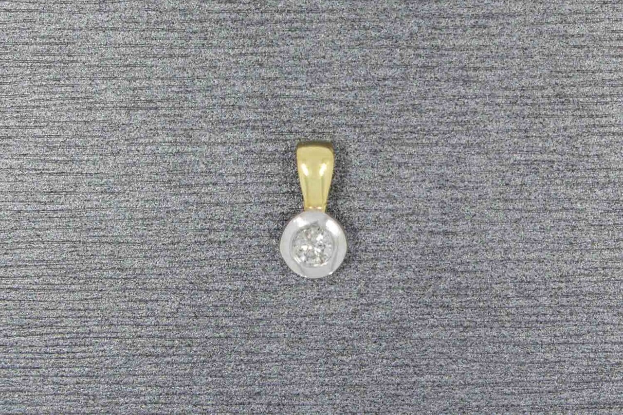 14 Karaat gouden dameshanger met Diamant