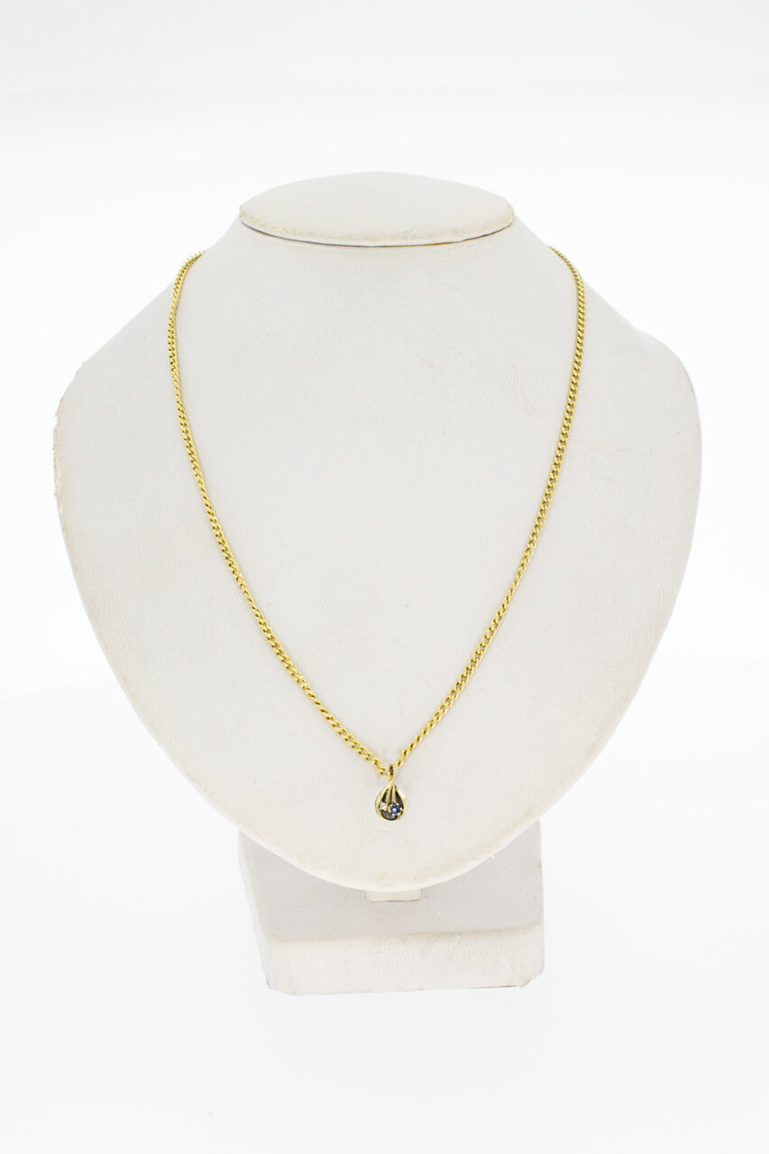 8 Karaat (geel) edelsteen Kettinghanger dames