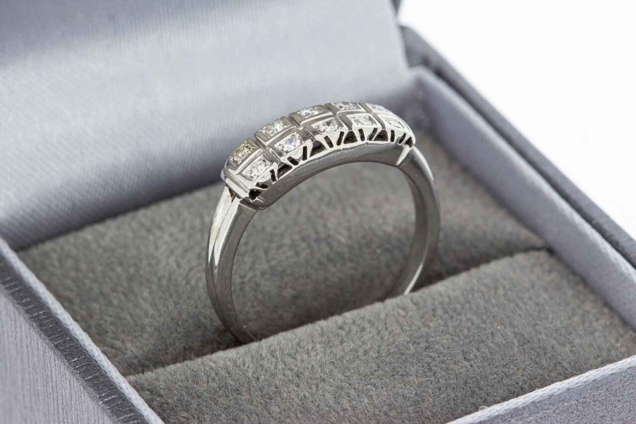 18 Karaat diamant damesring - 17,2 mm