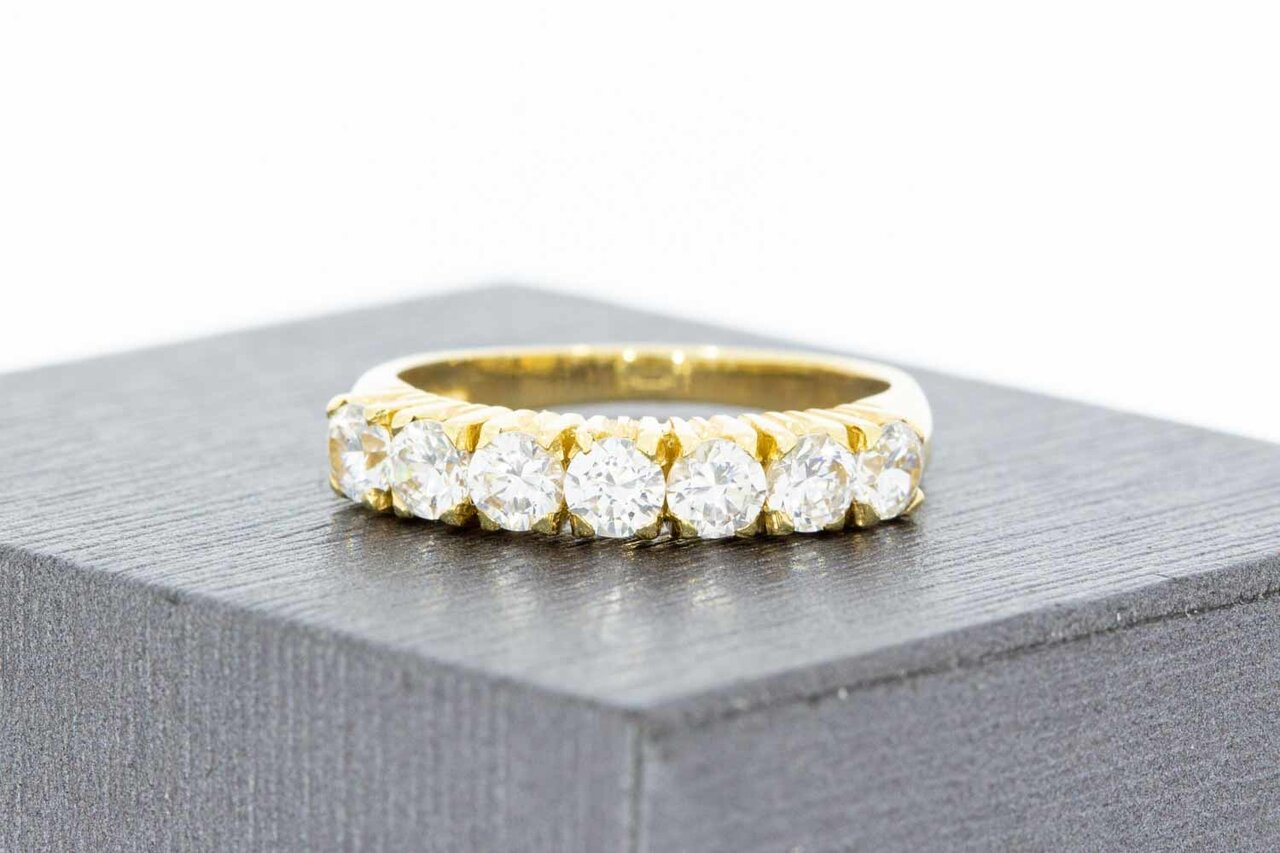 14 Karaat dames ring met Zirkonia - 17,5 mm