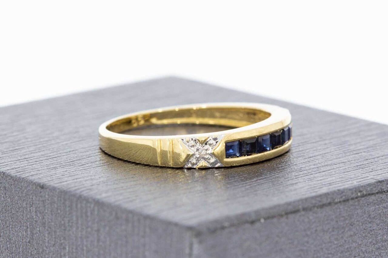 14 Karaat gouden Edelsteen ring - 17,6 mm