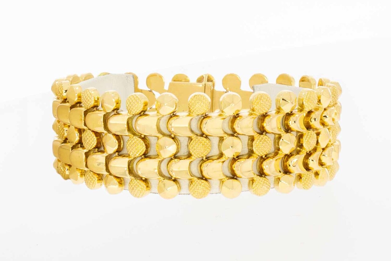 18 Karaat gouden vintage dames armband - 19,3 cm