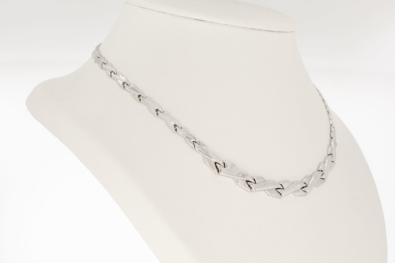 14 Karaat witgouden dames Collier - 43 cm
