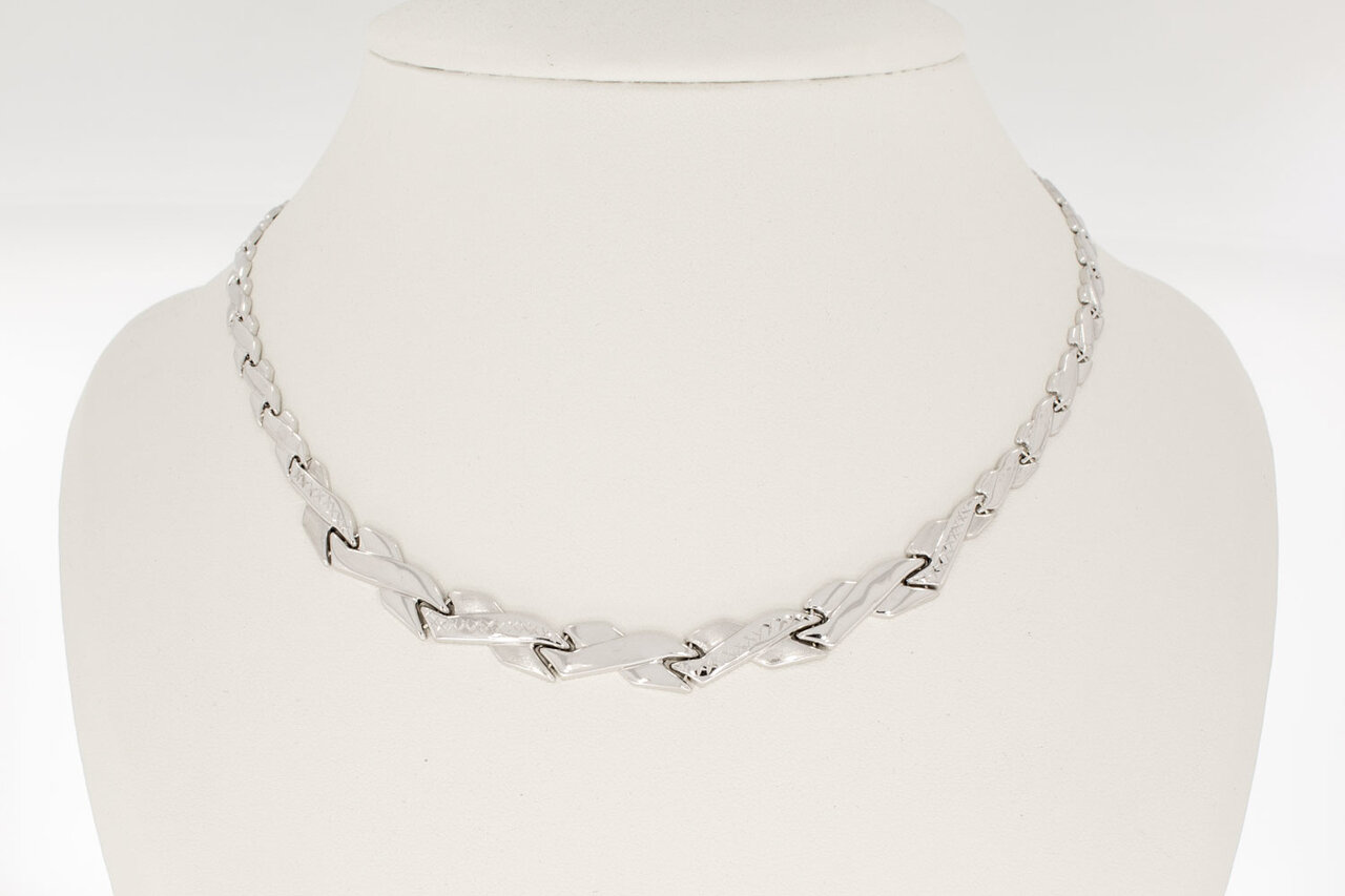 14 Karaat witgouden dames Collier - 43 cm