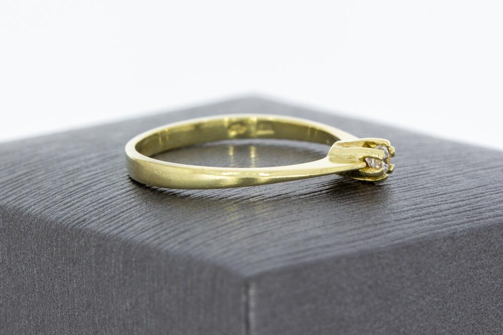 14 Karaat diamant ring dames - 17,2 mm