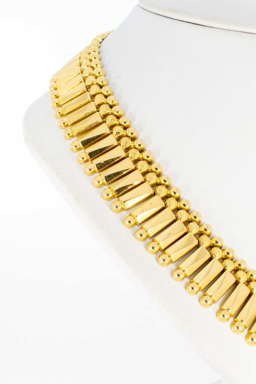 Zonnenstralen Collier 18 Karaat - 42,5 cm