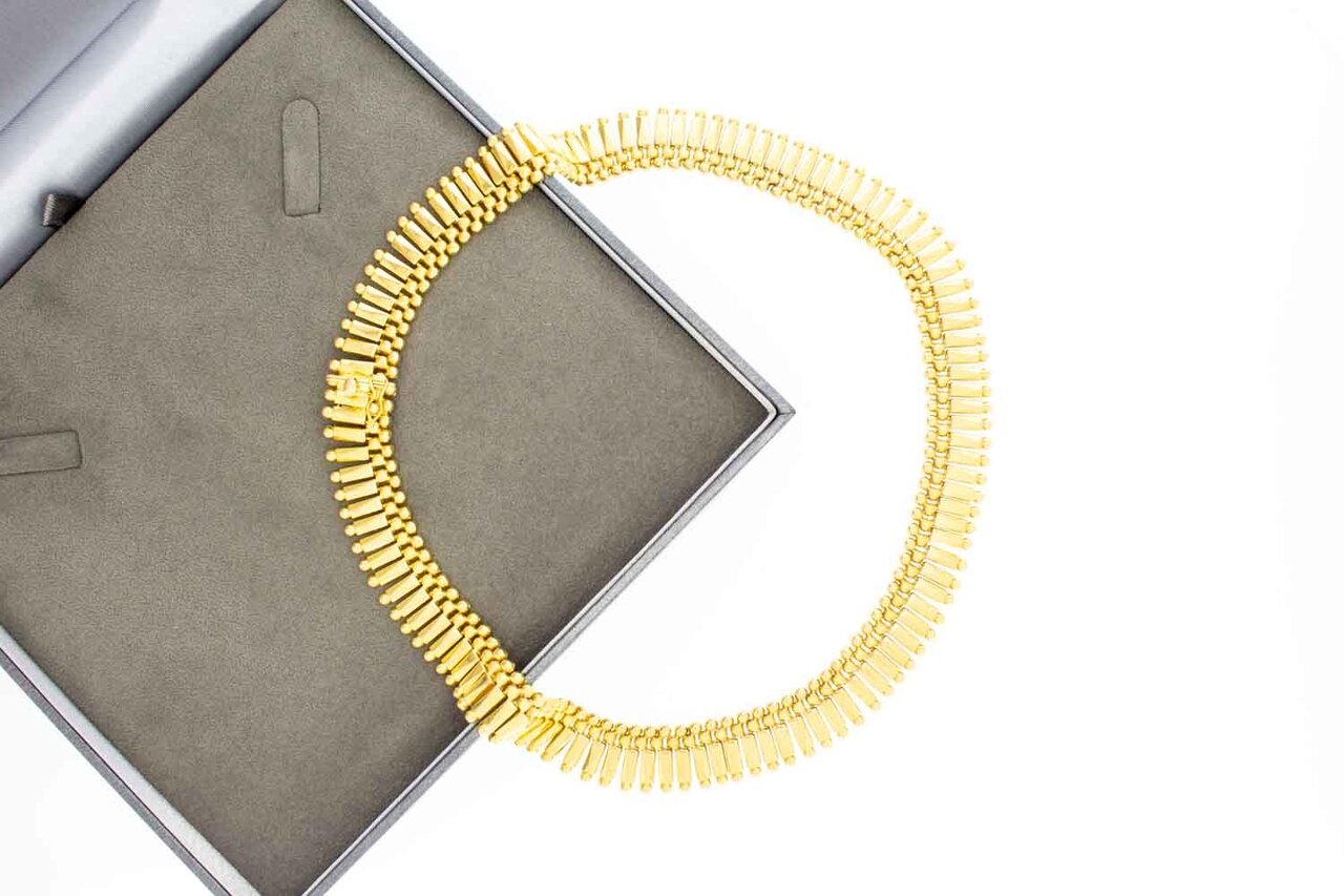 Zonnenstralen Collier 18 Karaat - 42,5 cm