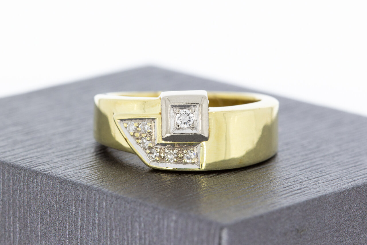 14 Karaat vrouwen ring met Diamant - 16,7 mm