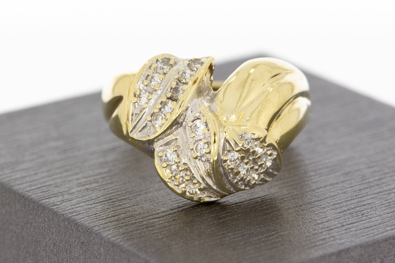 14 Karaat dames ring met Zirkonia - 19,6 mm