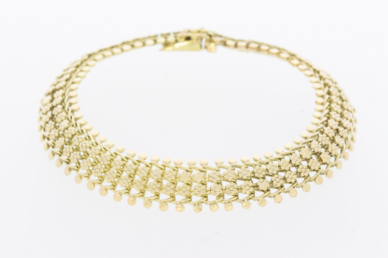 14 karaat goud dames armband - 19 cm