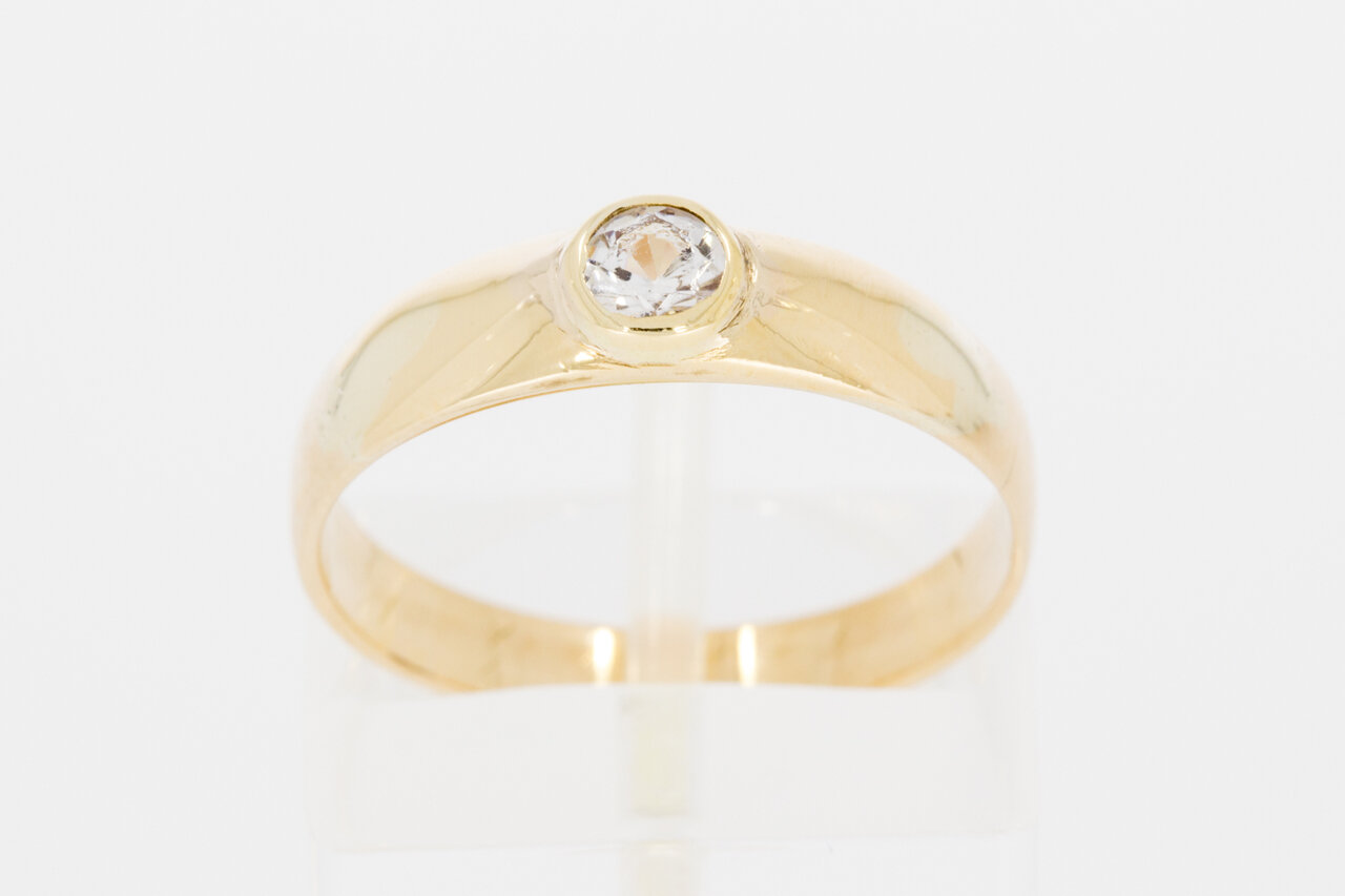 14 Karaat Zirkonia dames ring - 17,7 mm