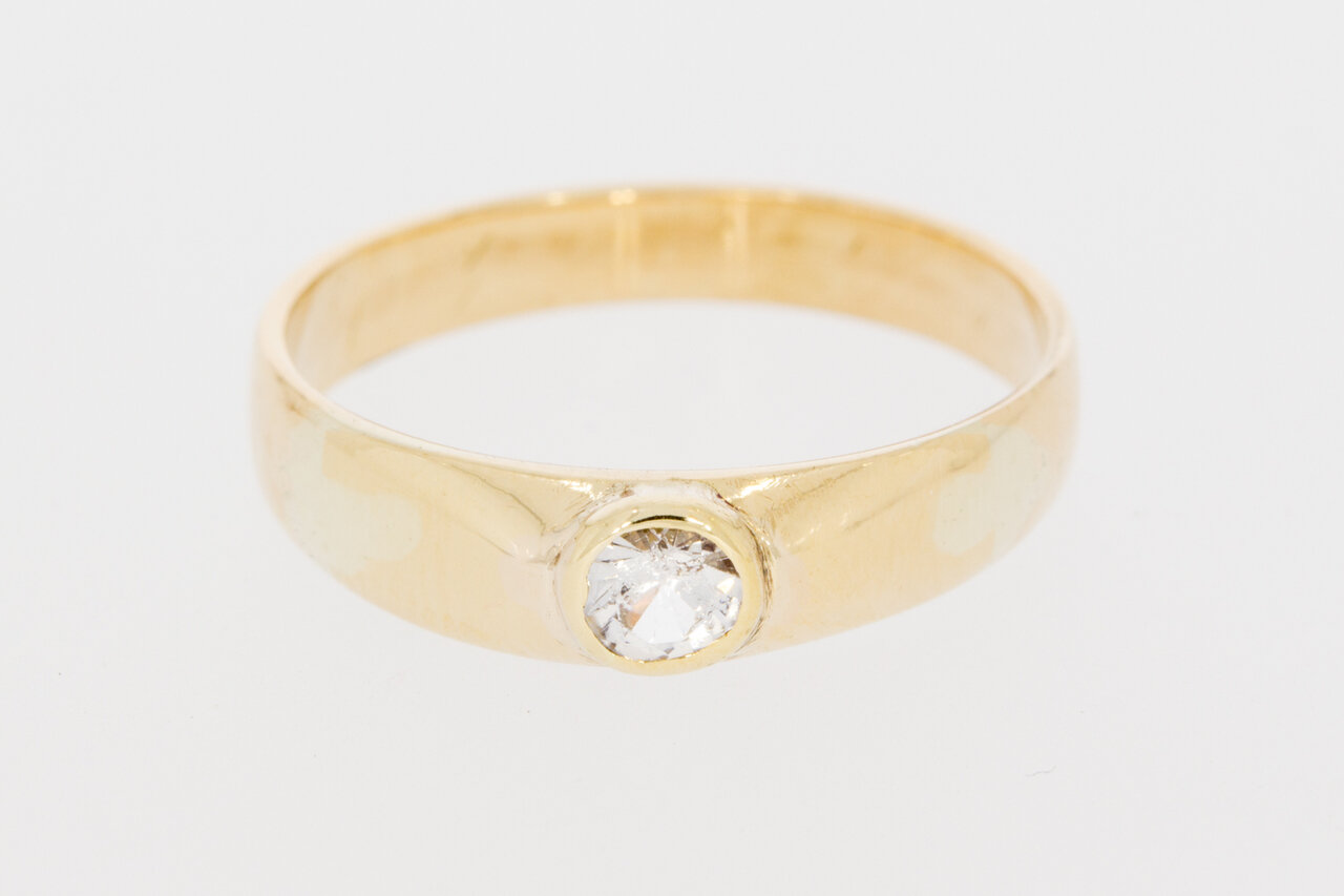 14 Karaat Zirkonia dames ring - 17,7 mm