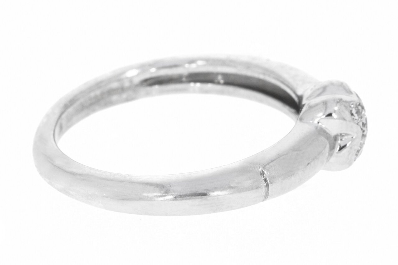 18 Karaat witgouden diamantring  - 16,6 mm