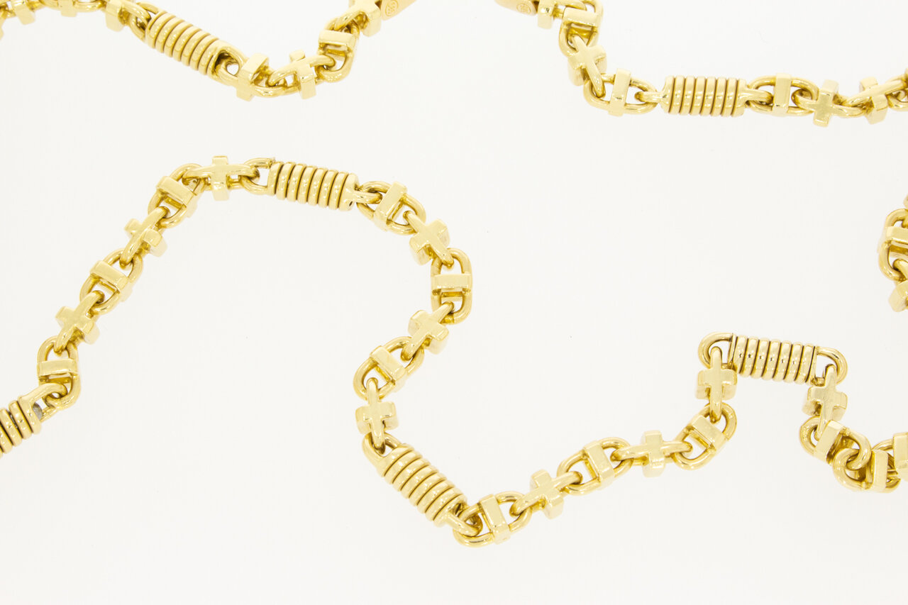 14 Karaat gouden Monte Carlo Koningsketting - 64 cm