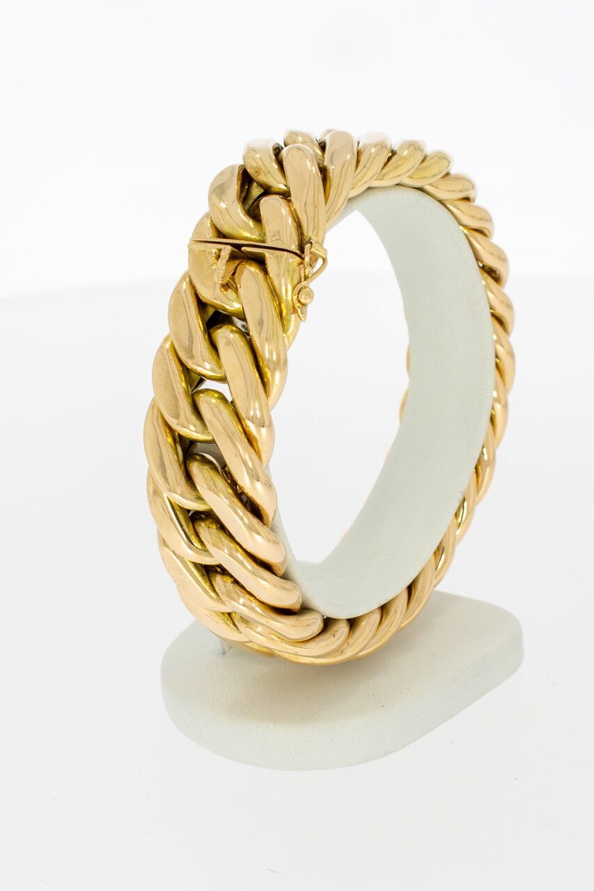 18 Karaat brede Gourmet armband - 20,2 cm
