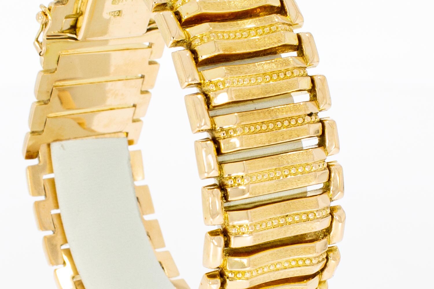 18 karaat gouden brede Armband - 19,4 cm