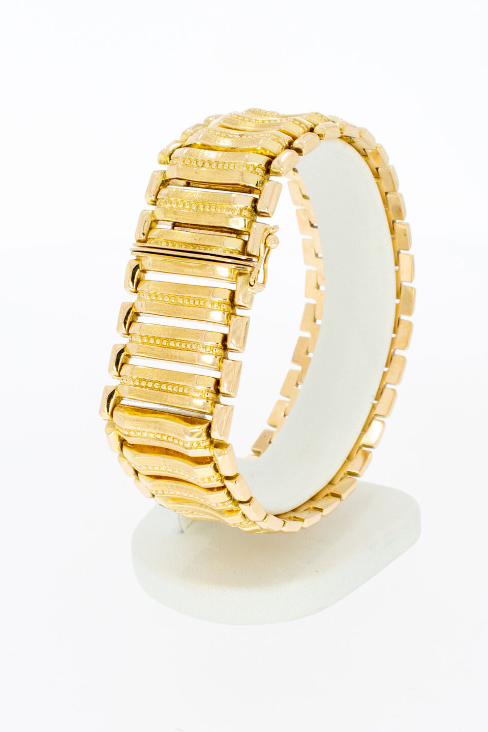 18 karaat gouden brede Armband - 19,4 cm