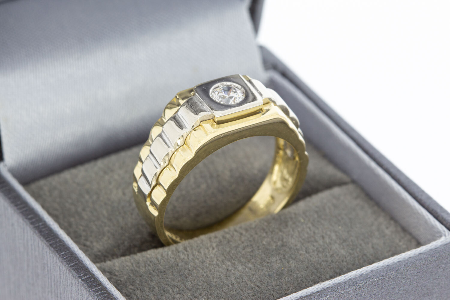 14 Karaat gouden Rolex style ring - 19 mm
