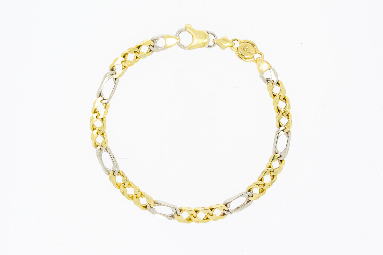 18 Karaat goud Gourmet armband - 20,2 cm