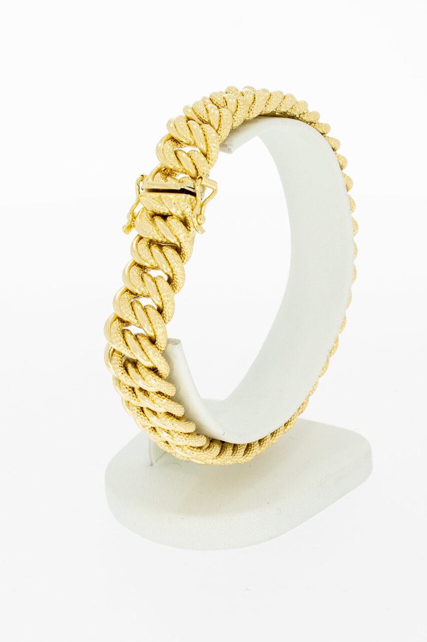 Gevlochten 18 Karaat goud armband - 20,3 cm